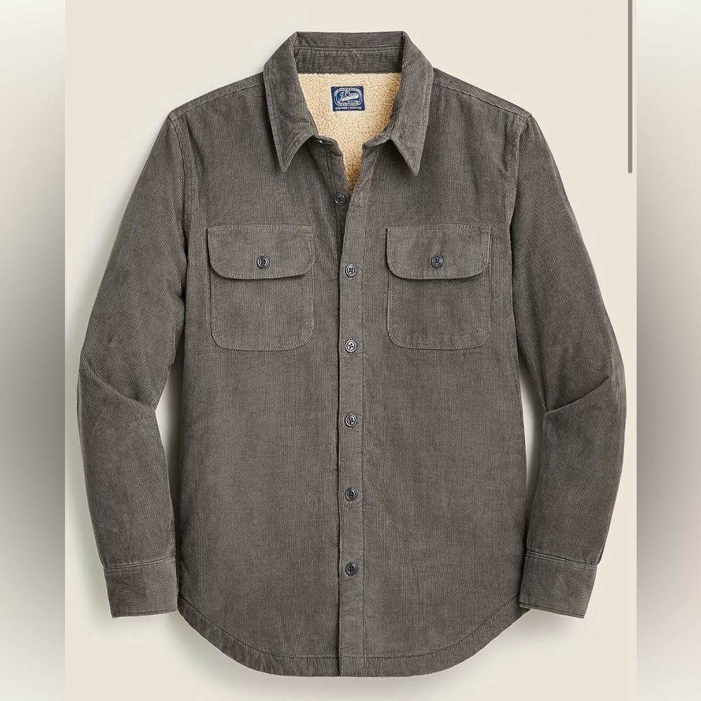 J.crew Men’s Sherpa-Lined Corduroy Workshirt